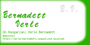 bernadett verle business card